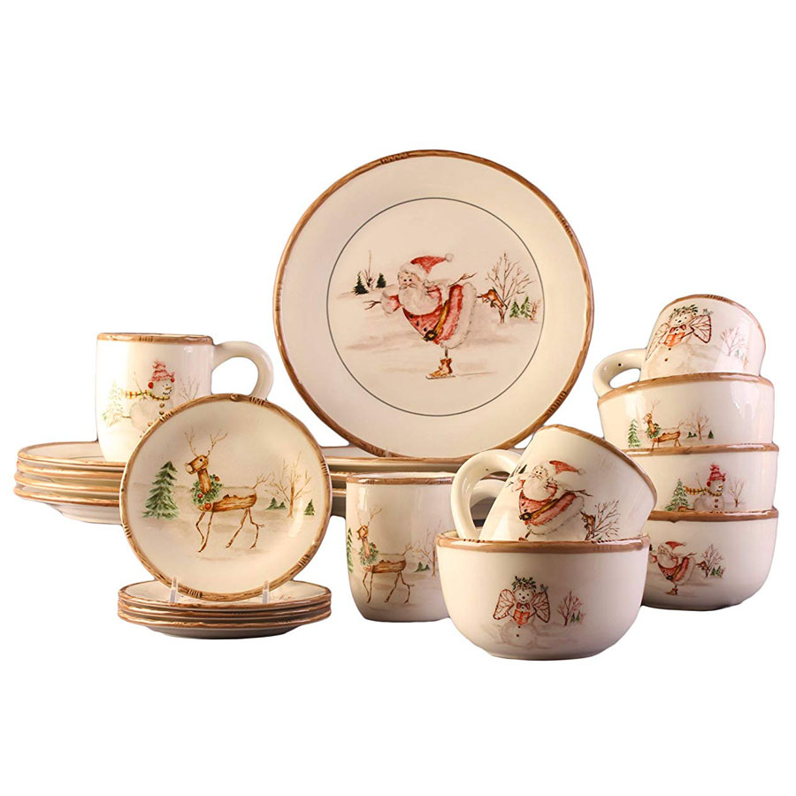 American Atelier Twig Christmas Dinnerware Set