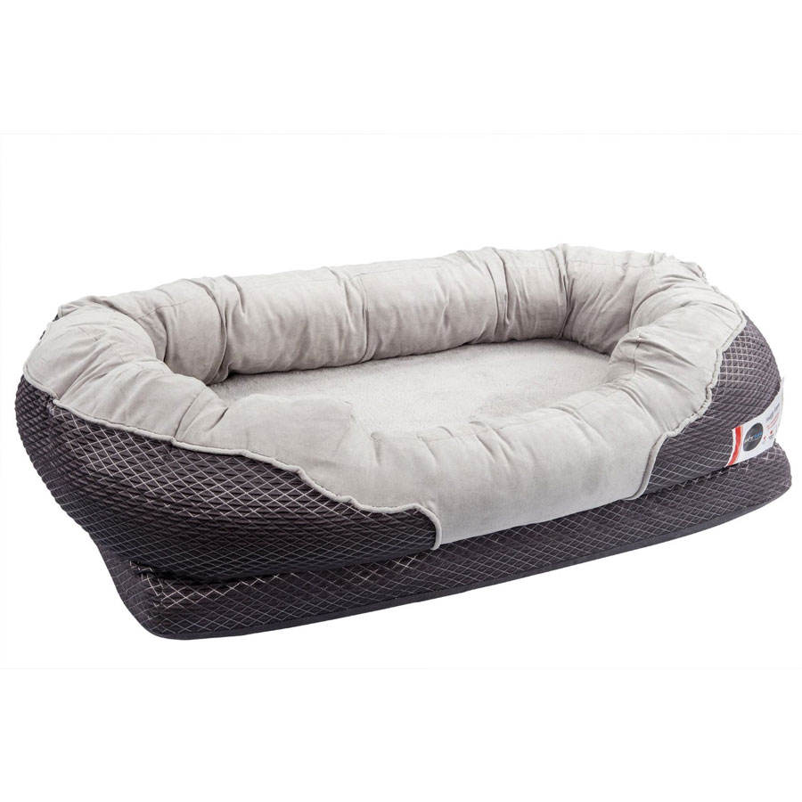 BarksBar Gray Orthopedic Foam Snuggly Sleeper Dog Bed