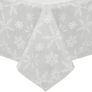 Benson Mills Twinkle Snowflake Metallic Christmas Tablecloth