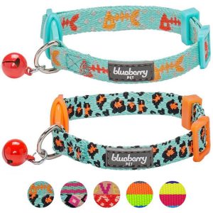 Blueberry Pet Multiple Designs Adjustable Cat Collar