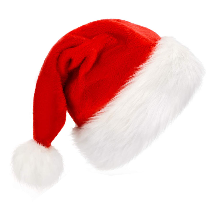 Bosoner Unisex Faux Fur Santa Hat