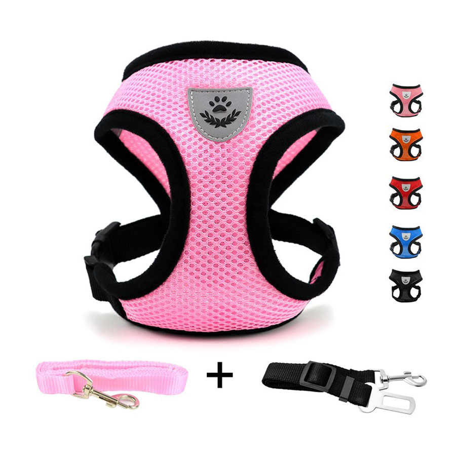 DogJog Adjustable Soft Mesh Padded Cat Harness