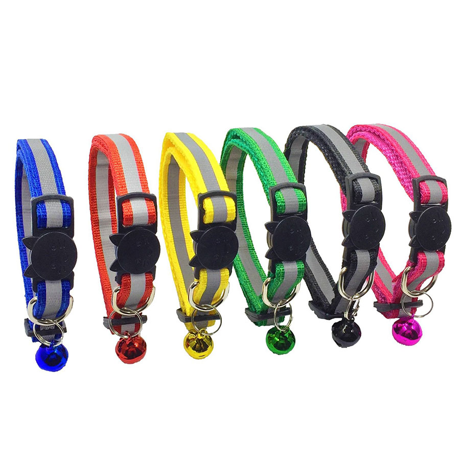 Funpet Reflective Nylon Strip Breakaway Cat Collar