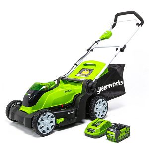 Greenworks MO40B411 40V Cordless 17-Inch Electric Lawn Mower