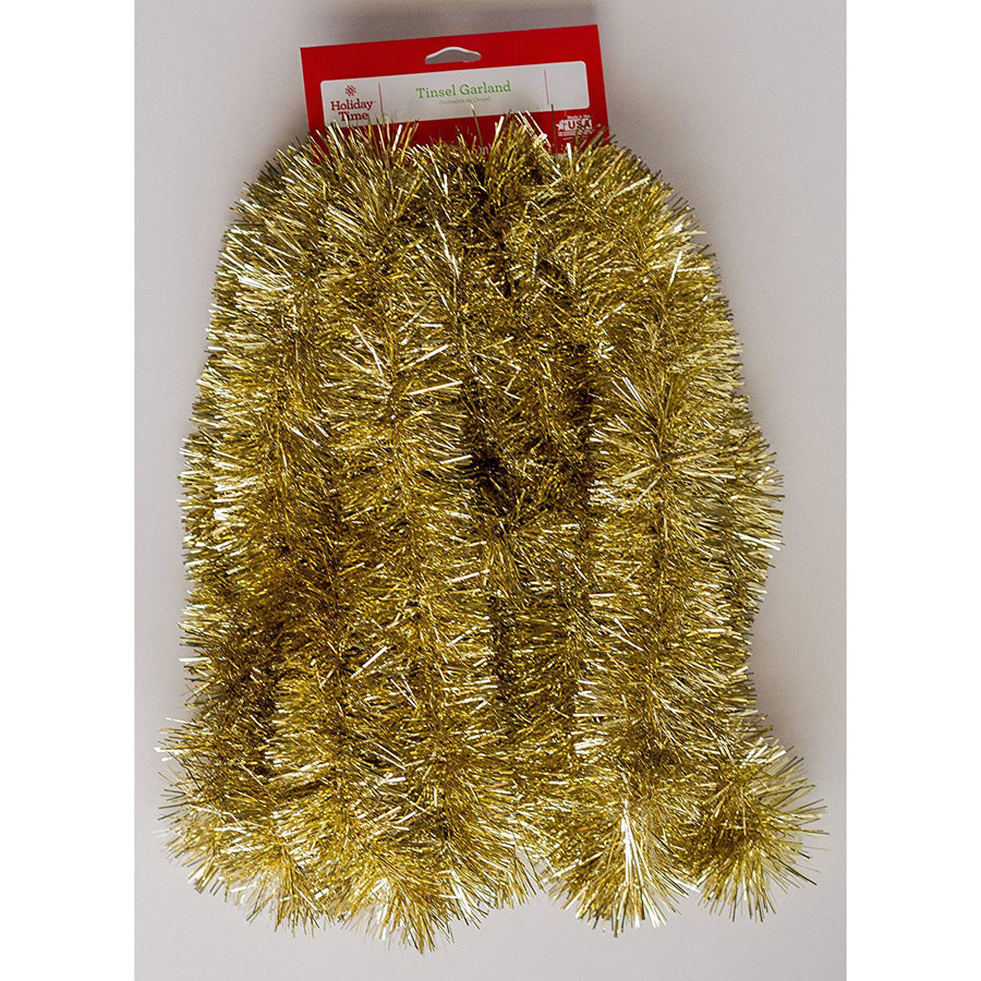 Holiday Times Non-Lit Thick Tinsel Christmas Garland