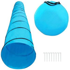 Houseables Foldable Polyester Dog Agility Tunnel