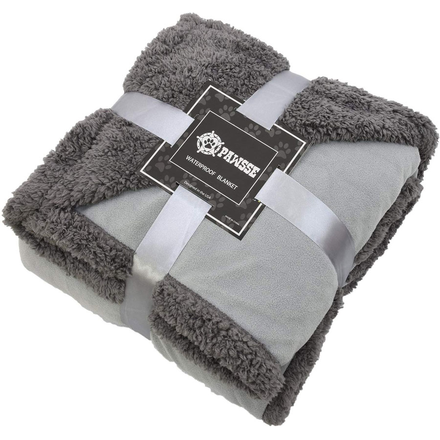 Pawsse Waterproof Reversible Sherpa Dog Blanket