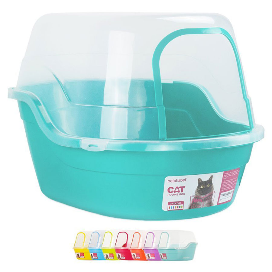 Petphabet Jumbo Hooded Cat Litter Box