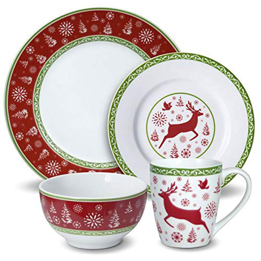 Pfaltzgraff Dancing Snowflakes Christmas Dinnerware Set