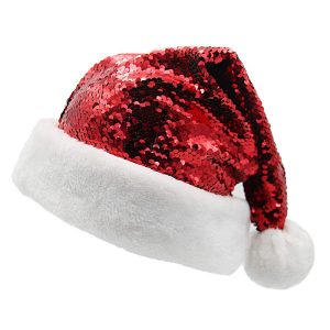 Plushible Color Sequins Santa Hat