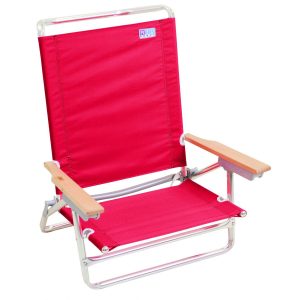 Rio Brands 5 Position Classic Lay Flat Beach Chair