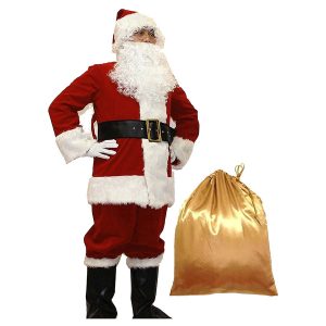 Whobuy Deluxe Adult Santa Suit