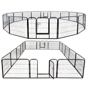 Yaheetech 16-Panel Metal Exercise Dog Playpen